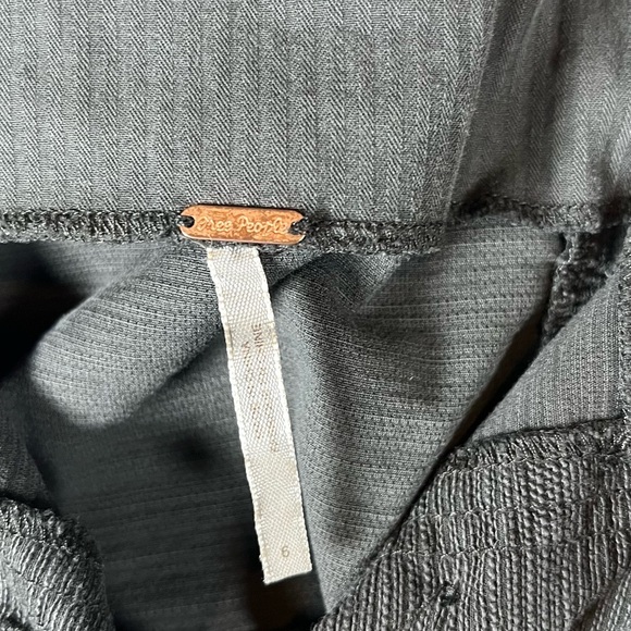 Free People Navy Button-Up Mini Skirt - Picture 3 of 5